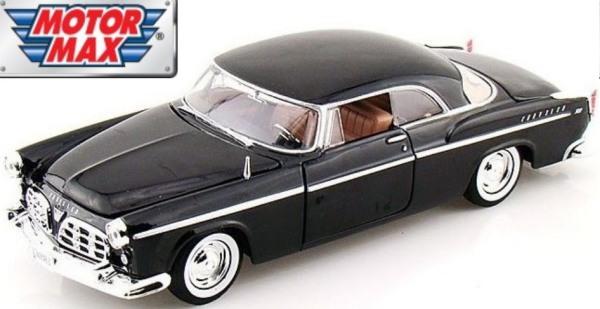 Chrysler C300 1955 in black 1:24 scale model from motor max