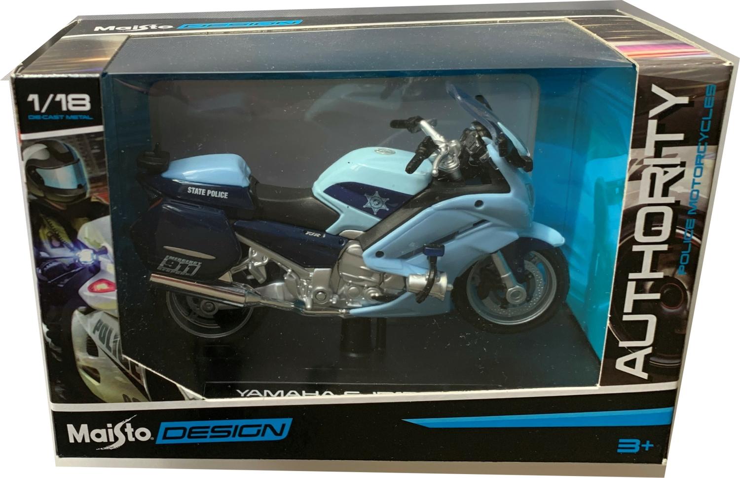 Yamaha FJR 1300A State Police Authority in blue 1:18 scale model from Maisto