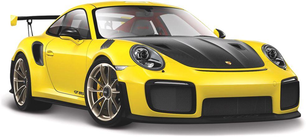 Porsche 911 GT2 RS in yellow 1:24 scale model from Maisto