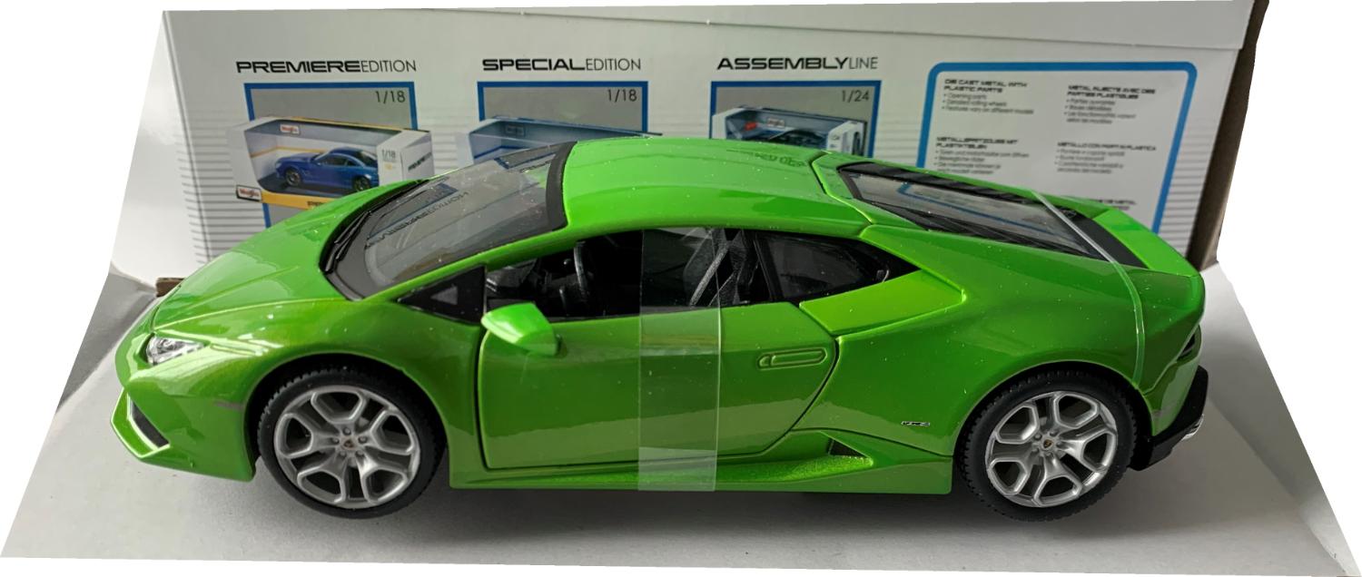 Lamborghini Huracan LP 610-4 in green 1:24 scale model from Maisto