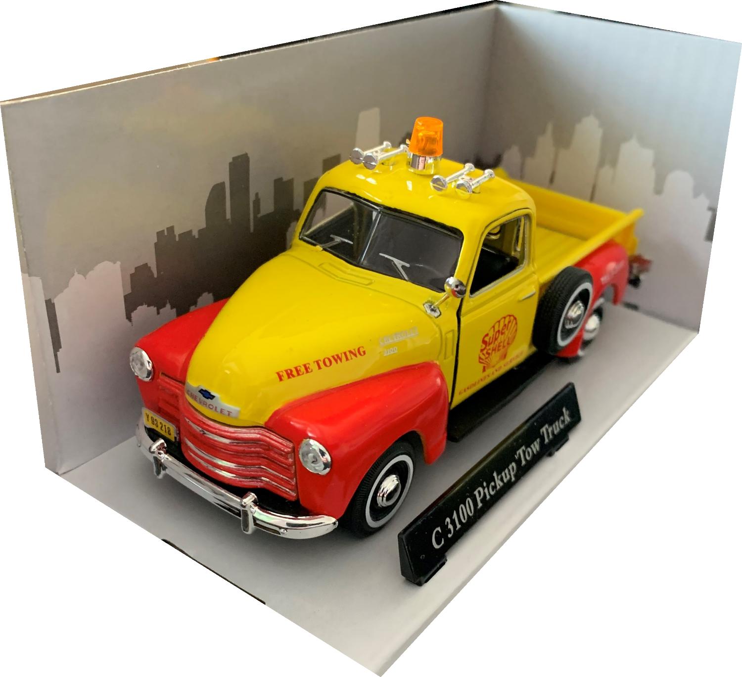 Chevrolet C1300 Breakdown Tow Truck in yellow / red 1:43 scale model from Cararama