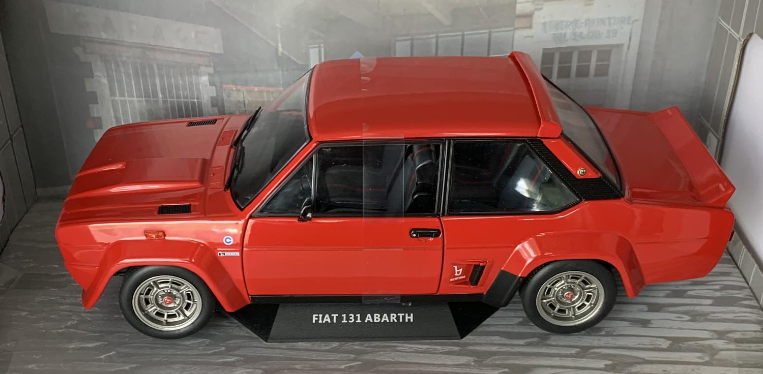 Fiat 131 Abarth 1980 in red 1:18 scale model from Solido