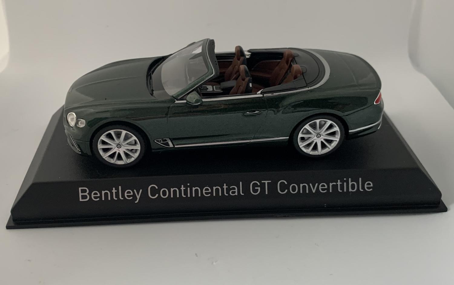 Bentley Continental GT Convertible 2019 in metallic verdant 1:43 scale model from Norev