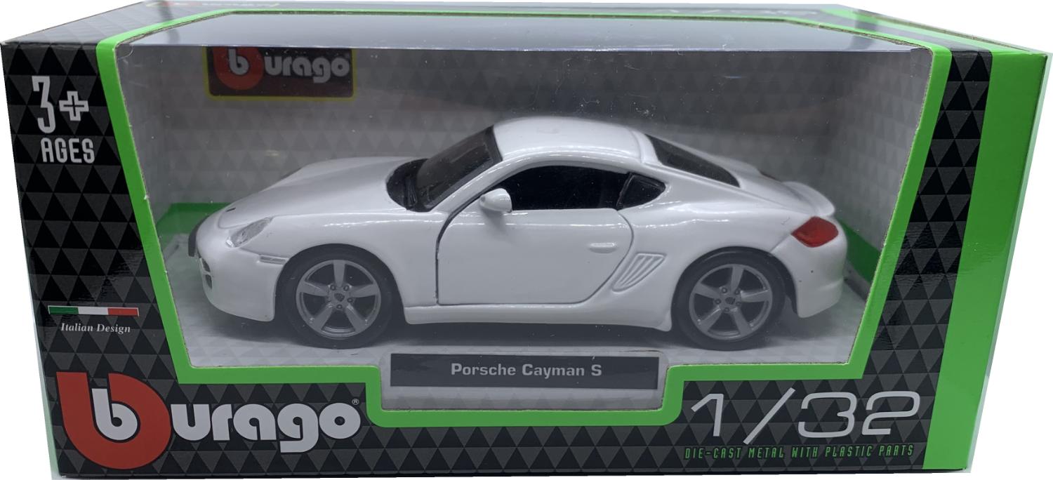 Porsche Cayman S in white 1:32 scale model from Bburago
