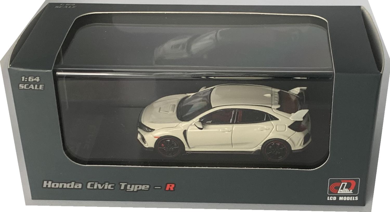 Honda Civic Type R in white 1:64 scale model from LCD models