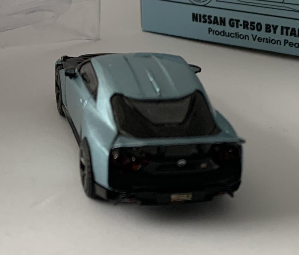 A good reproduction of the Nissan GT-R50 with detail throughout, all authentically recreated. The model is presented in a box, the car is approx. 7.5 cm long and the box is 9 cm long