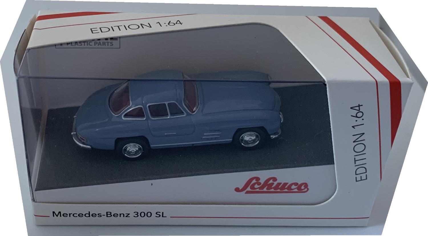 Mercedes Benz 300 SL in blue 1:64 scale model from Schuco