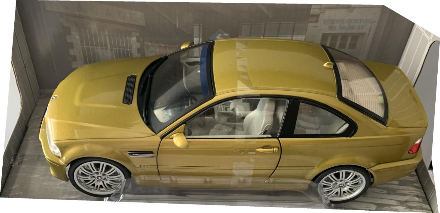 BMW E46 Coupe M3 2000 in phoenix yellow 1:18 scale model from Solido
