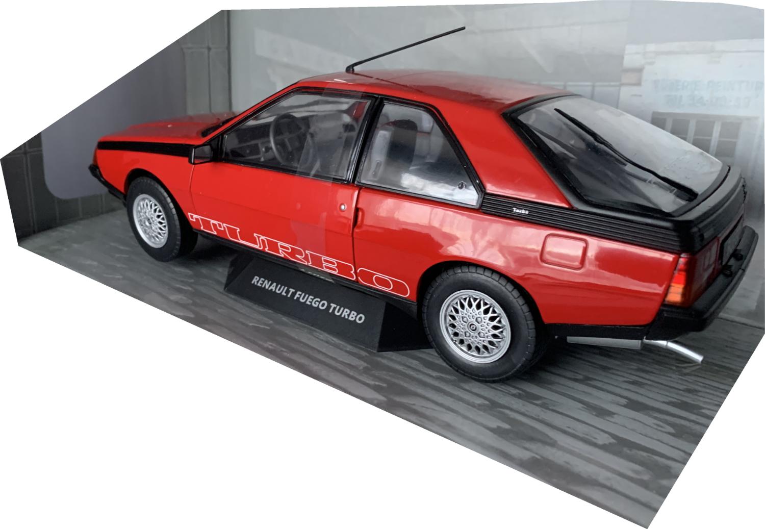 Renault Fuego Turbo 1980 in red 1:18 scale model from Solido