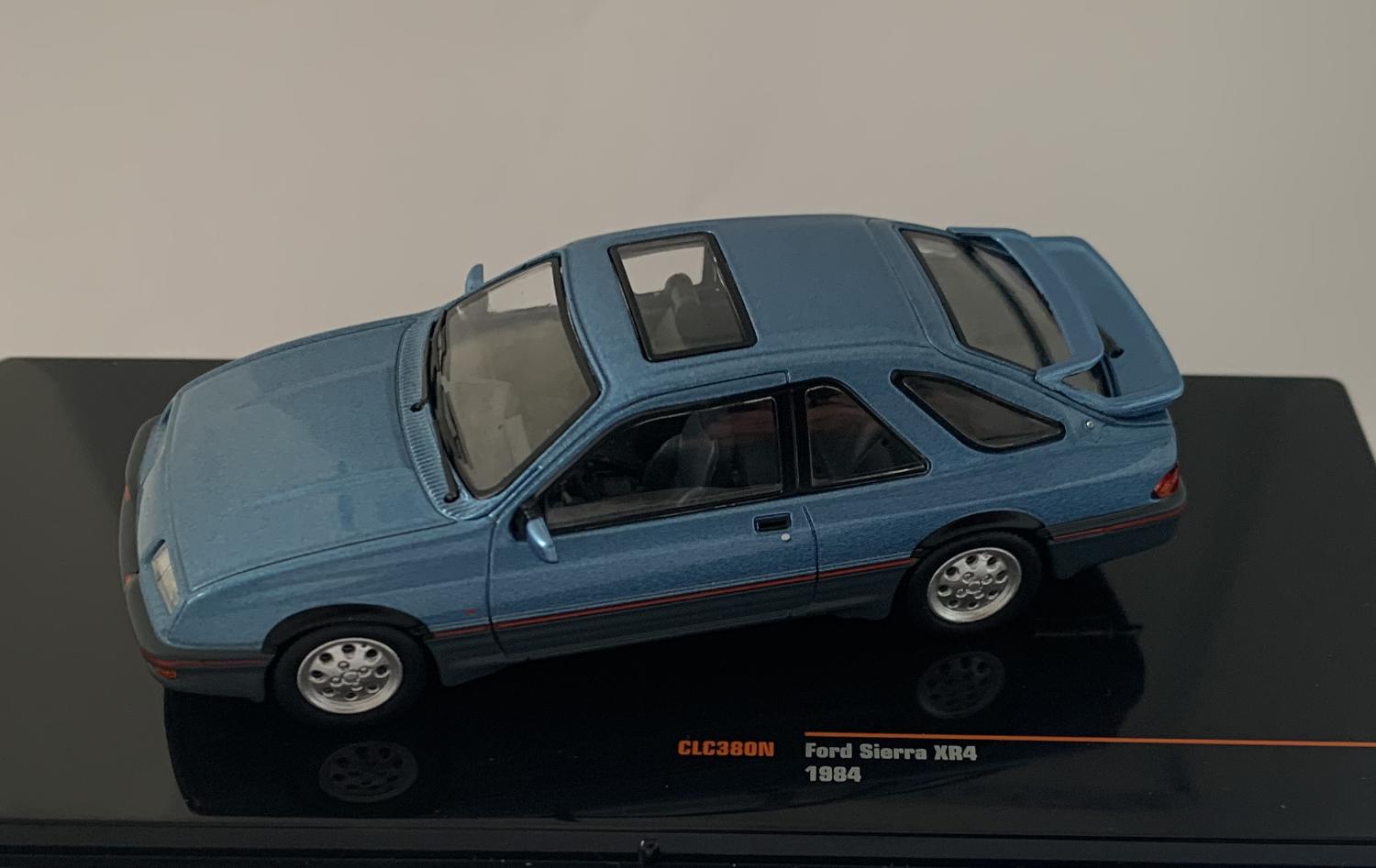 Ford Sierra XR4 1984 in metallic blue 1:43 scale model from IXO, CLC380N