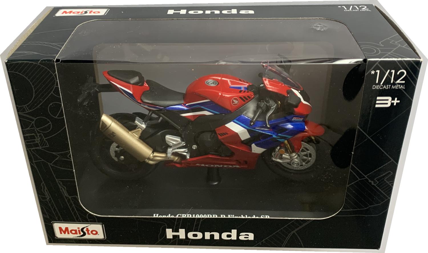 Features include rubber rolling wheels and working kick stand.  Model is mounted on a removable plinth and is presented in a window display box