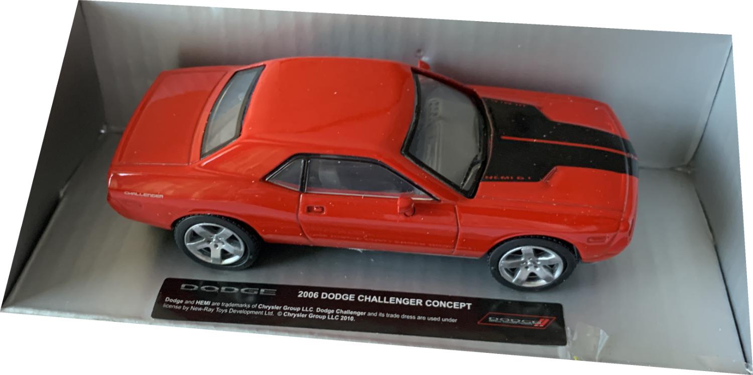 Dodge Challenger concept 2006 in red 1:43 scale diecast car model from NewRay, 19223