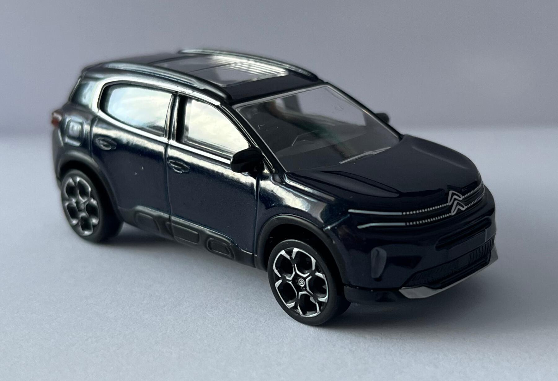 Citroen C5 Aircross 2022 in eclipse blue, 1:64 scale diecast car model from  Norev, 310950