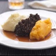A plate of Haggis, Neeps and Tatties