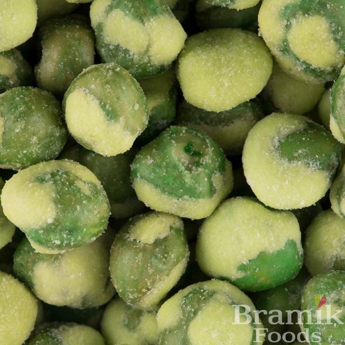 Close up of Wasabi Peas