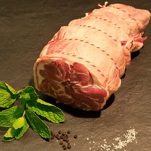 raw rolled shoulder of lamb