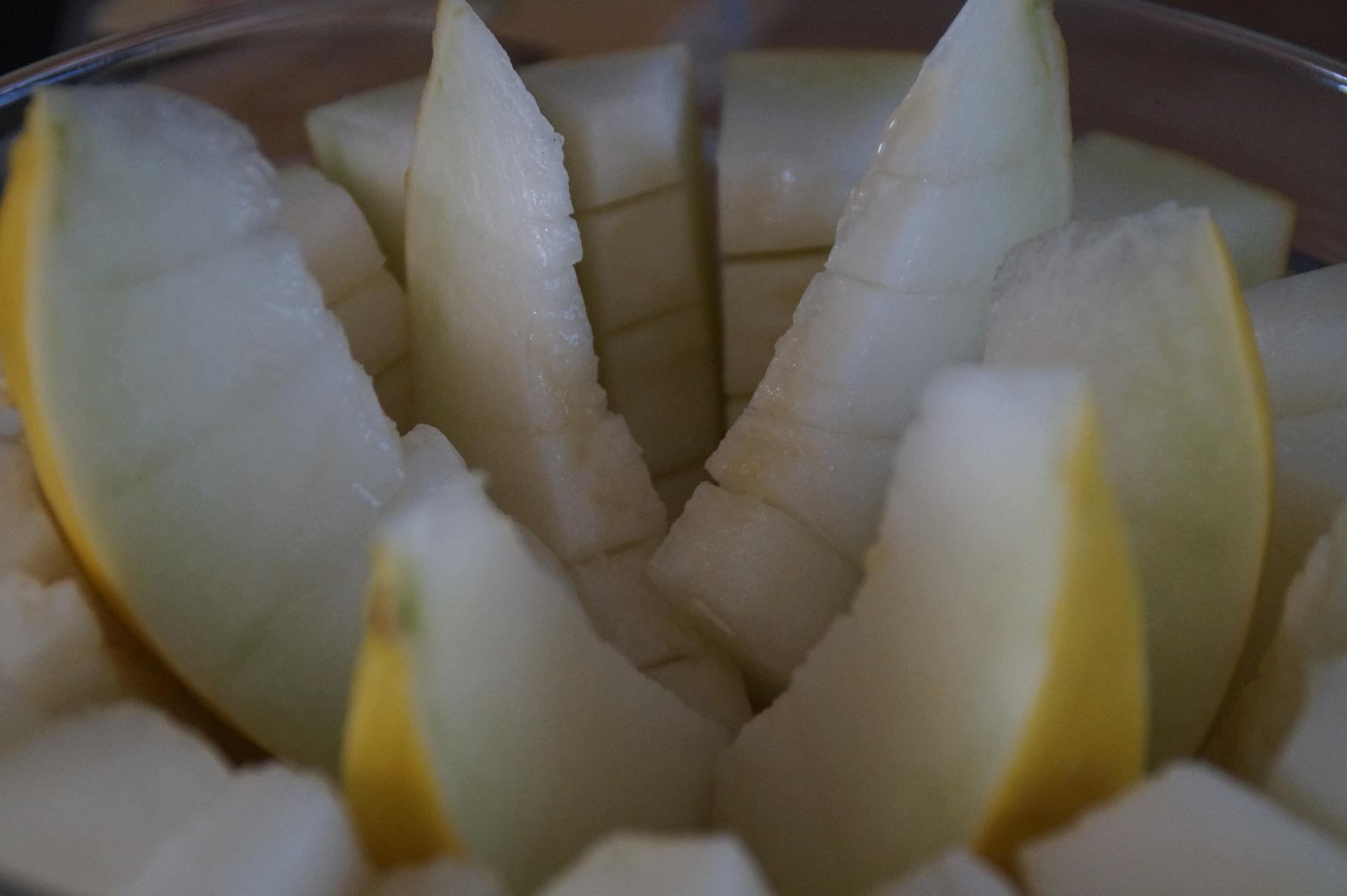 Sliced yellow melon