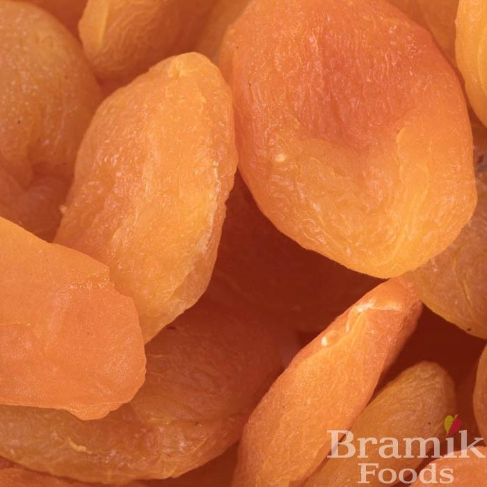 Close up of dried apricots