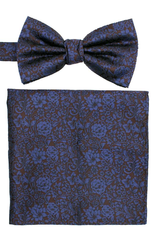 Bow Tie And Hank Set - Floral