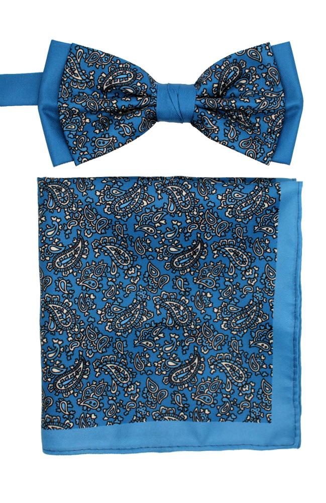 Bow Tie And Hank Set - Paisley