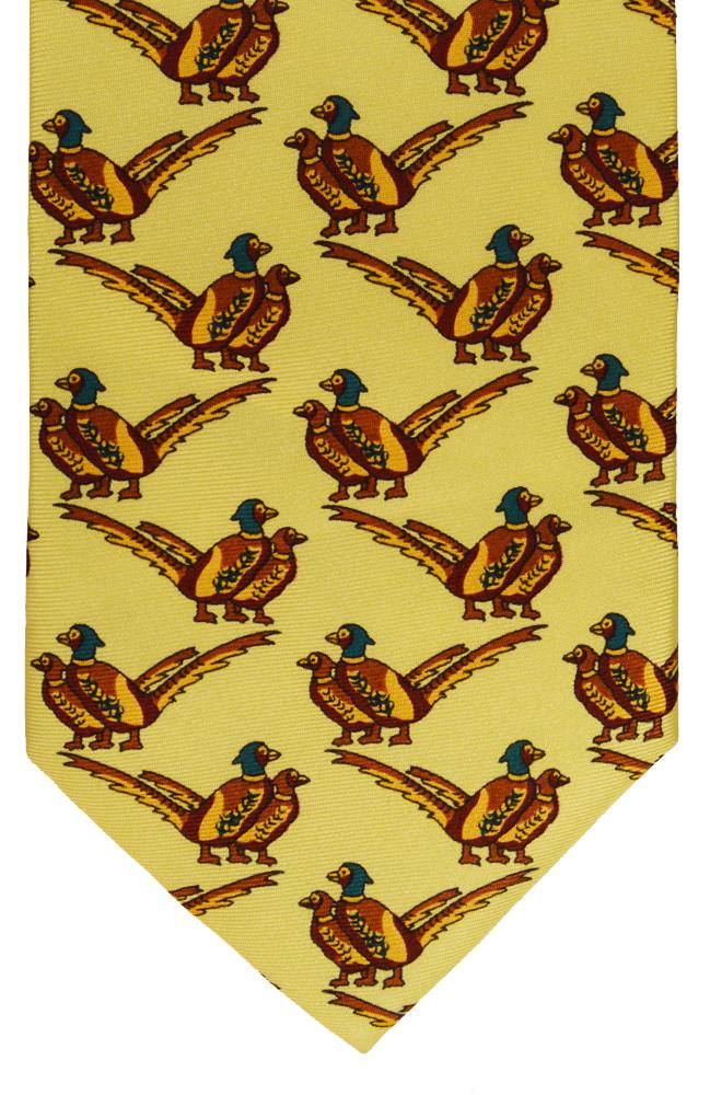 Double Pheasant Silk Tie