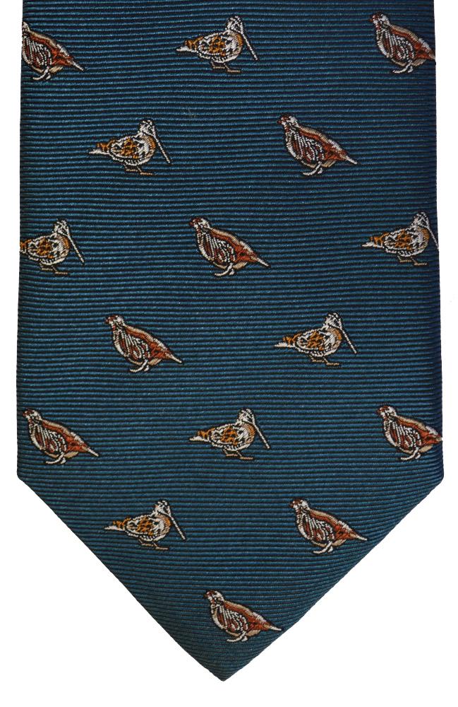 Snipe and Grouse Silk Tie