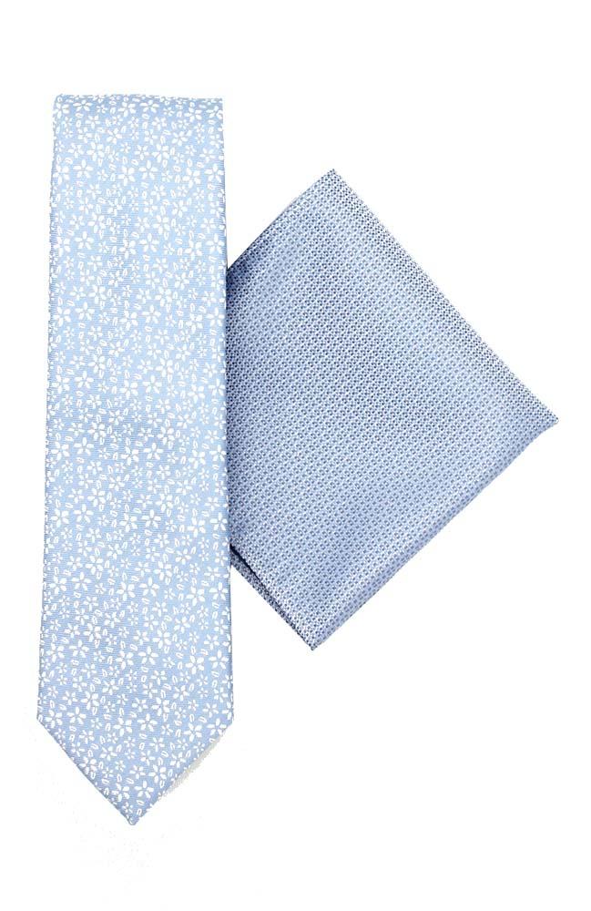 Tie And Hank Set - Floral