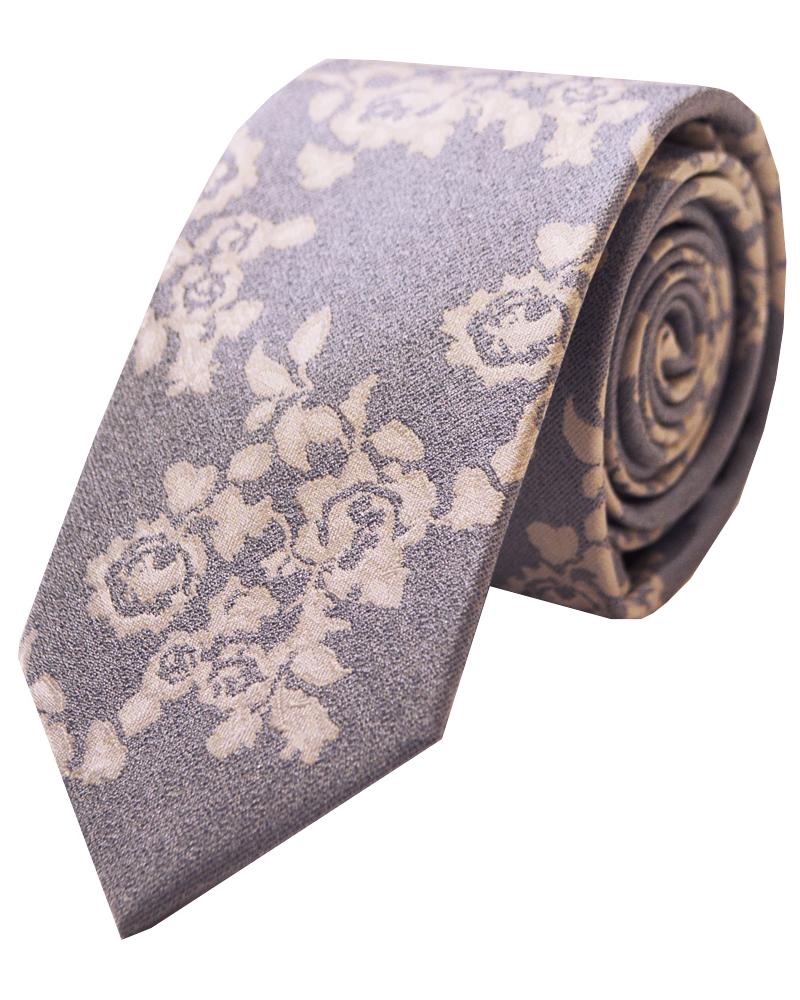 Floral Skinny Silk Tie