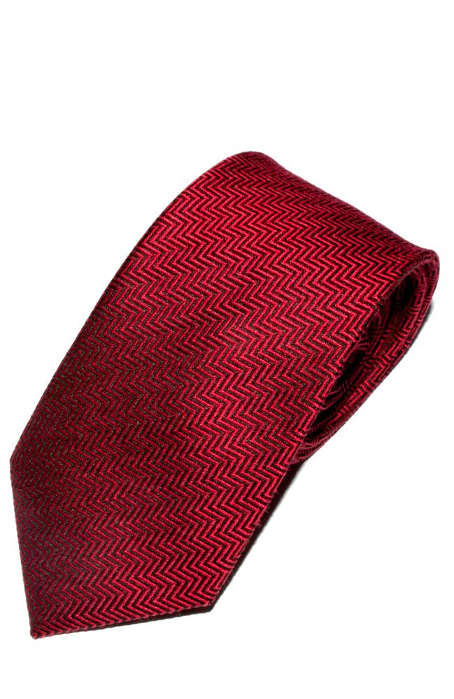 Chevron Silk-Wool Tie