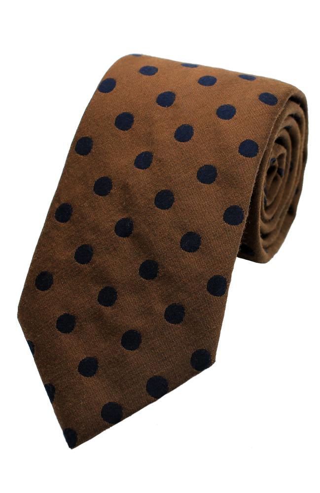 Luxury Silk-Wool Spot Tie