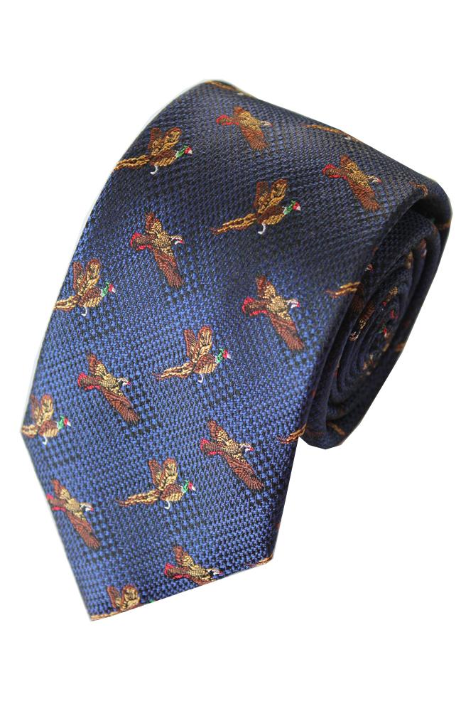 Bird Check Silk Tie