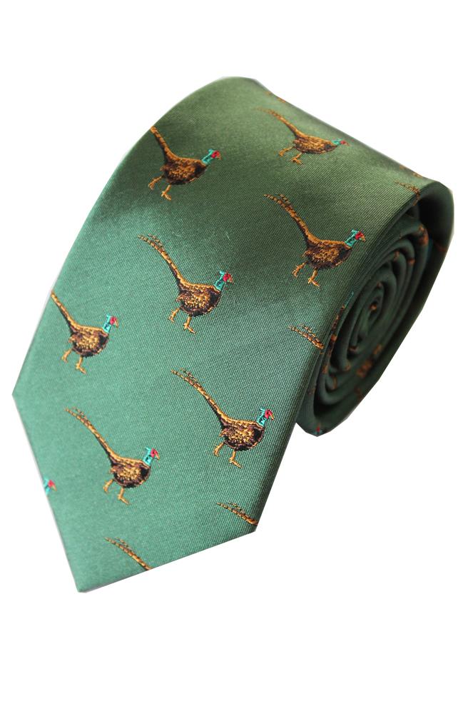 Pheasant Silk Tie