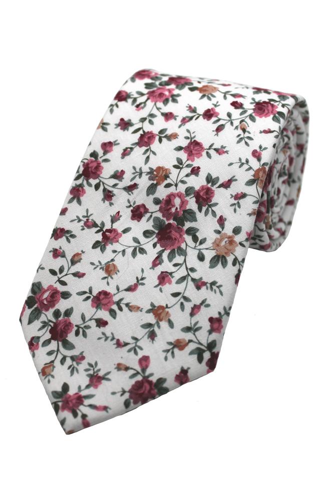 Delicate Floral Printed Tie