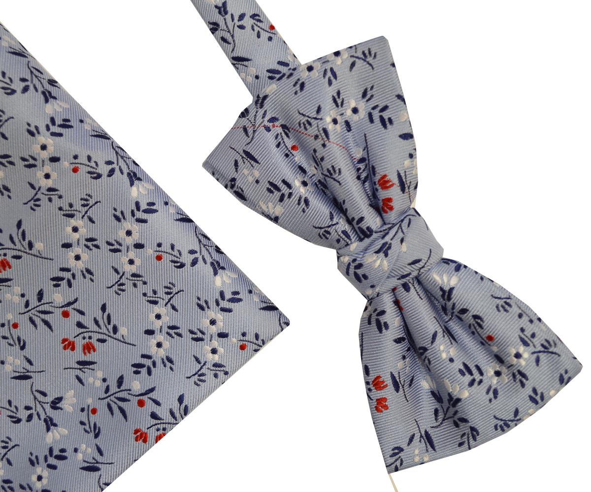 Bow Tie And Hank Set - Floral