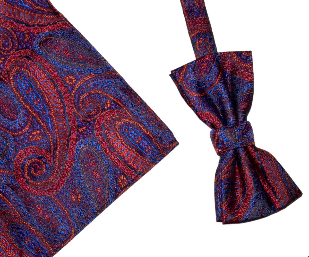 Bow Tie And Hank Set - Paisley