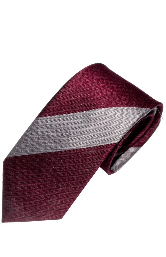 Stripe Silk-Wool Tie