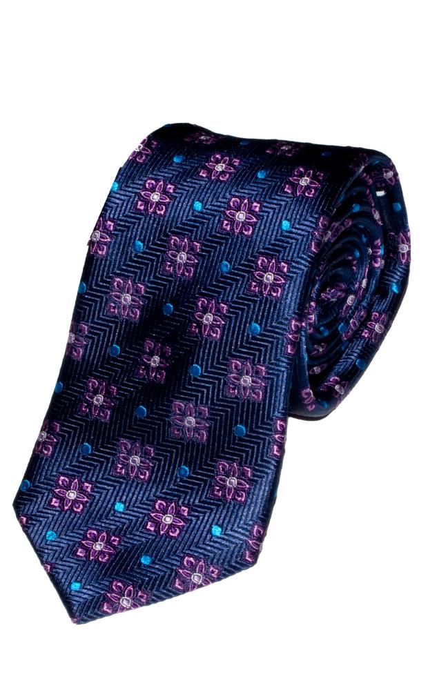 Geo Flower Silk Tie