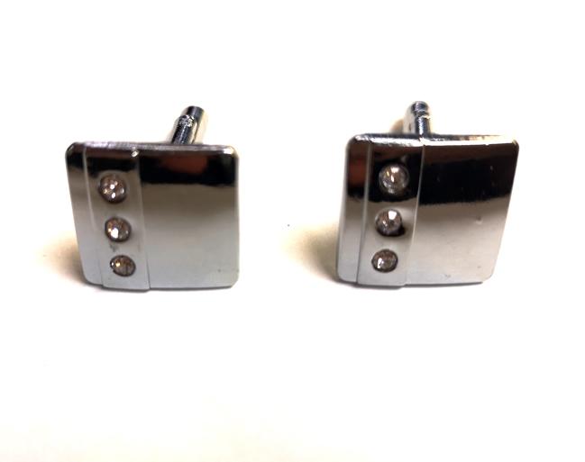 Essentials Bagged Cufflinks - Square with x3 Studs
