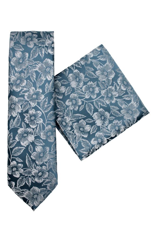 Tie And Hank Set - Floral