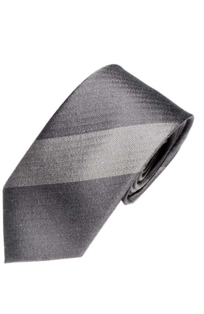 Stripe Silk-Wool Tie