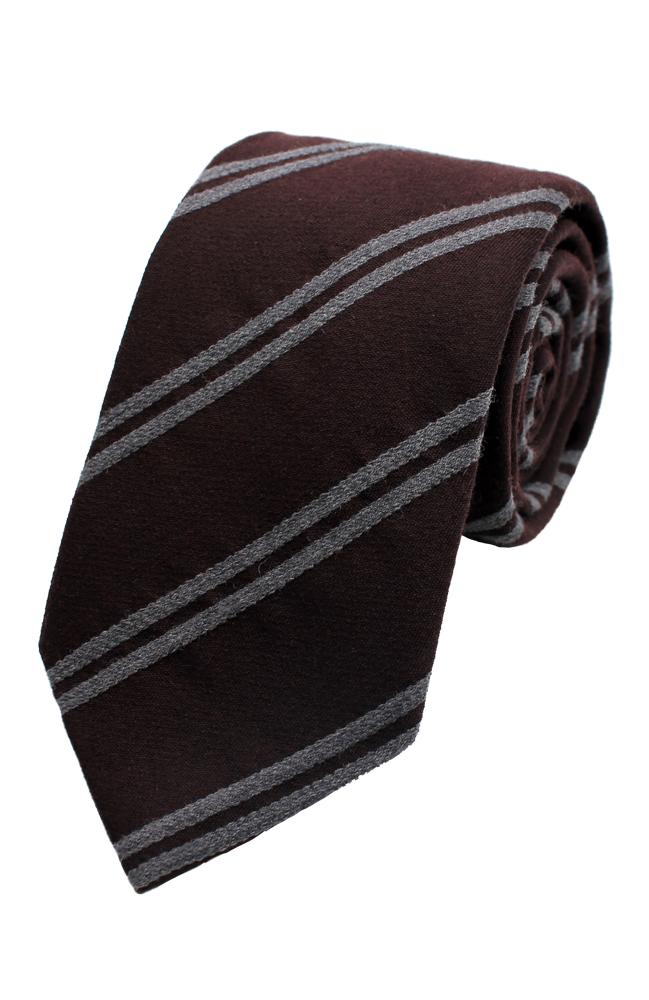 Luxury Silk-Wool Stripe Tie