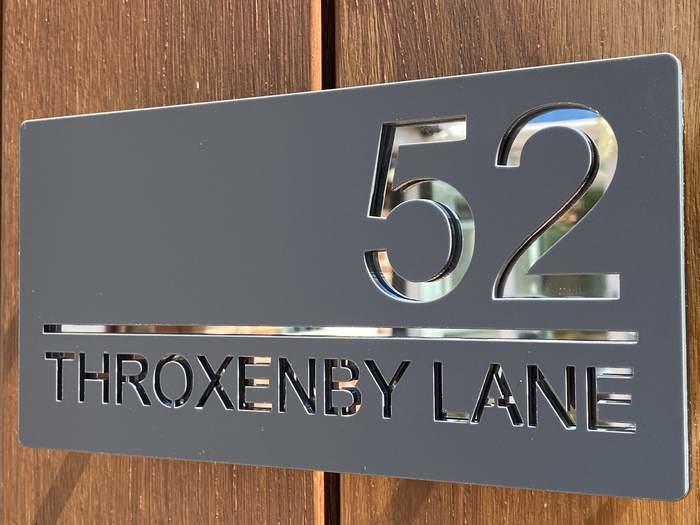 Rectangle Contemporary House Sign