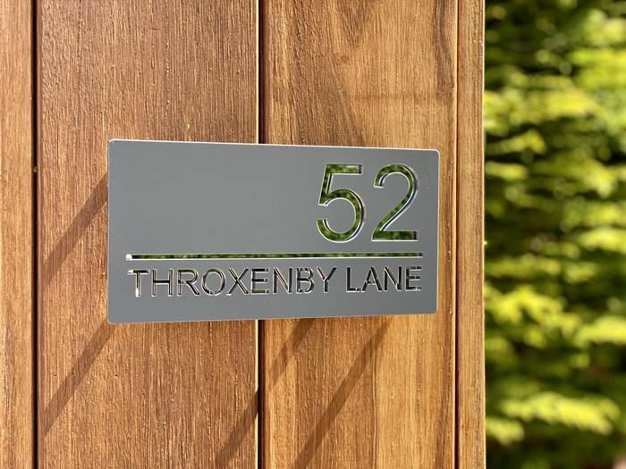 Rectangle Contemporary House Sign