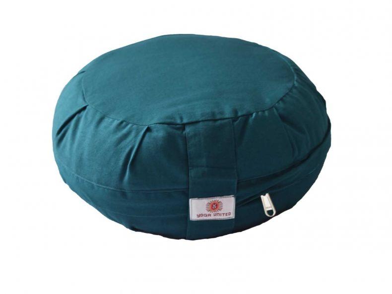 Yoga United meditation removable cotton cover round zafu dark green cushions