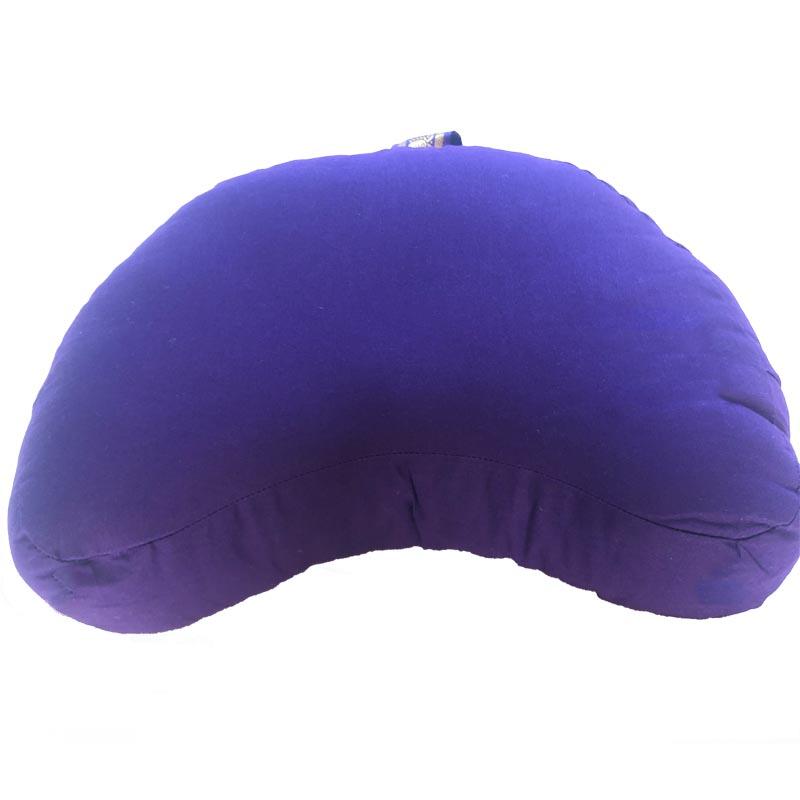 Cotton Crescent Zafu Meditation Yoga Cushion purple