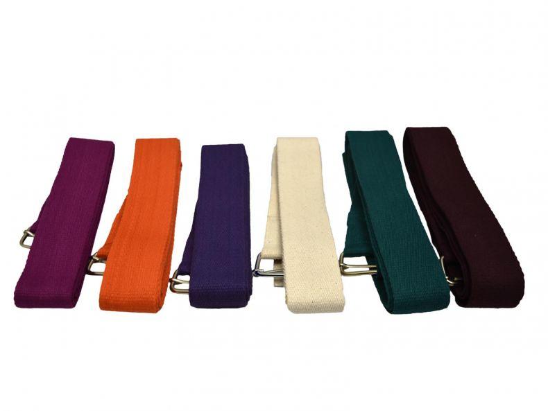 Cotton Yoga Belts Support bar buckle Strap Mixed Colours