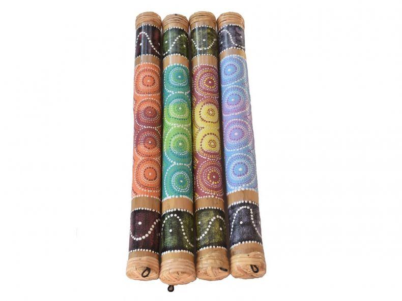 Painted Bamboo Rainstick with various colours