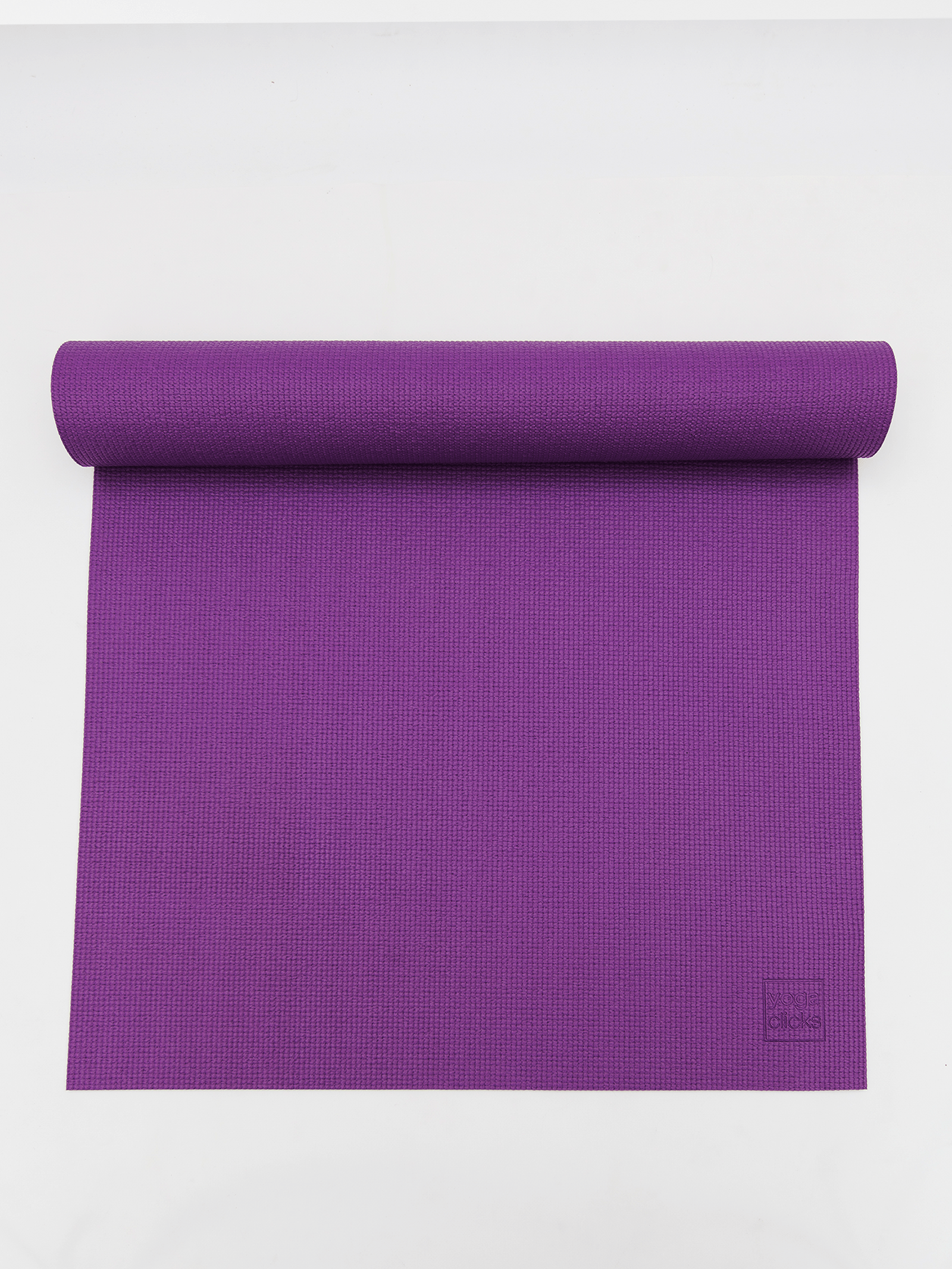 classic eco yoga mat unrolled purple
