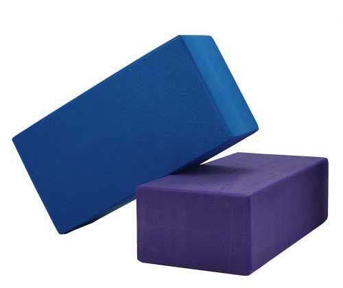 high density eva foam yoga brick purple and blue
