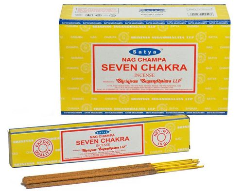 satya sai baba seven chakra nag chamba  yoga mediation relaxation incense sticks